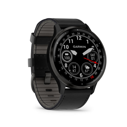 Reloj Garmin Venu 3 Negro y Correa de Cuero Negro 010-02784-52