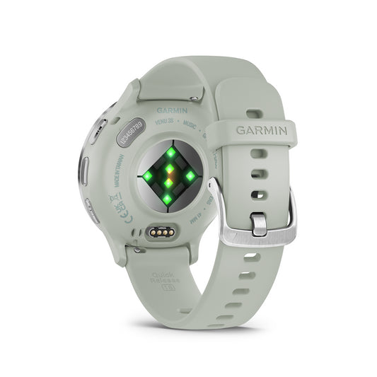 Reloj Garmin Venu 3S Plateado y Correa de Silicona Verde 010-02785-01