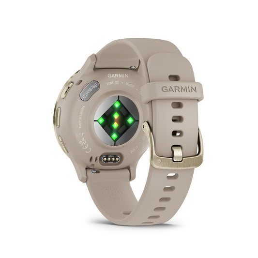 Reloj Garmin Venu 3S Beige Gold y Correa de Silicona Beige Gold 010-02785-02