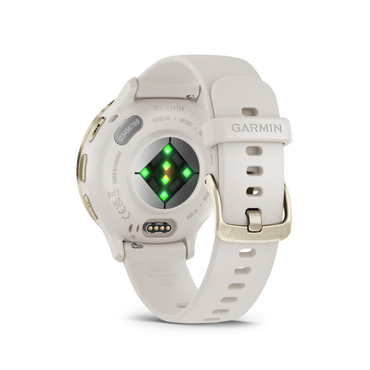 Reloj Garmin Venu 3S Gris Gold y Correa de Silicona Beige 010-02785-04