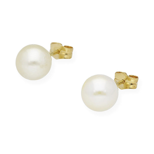 Pendientes de Perlas Cultivadas Akoya y Oro de Ley