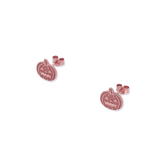 Pendientes Calabaza en Plata 925 y Baño Oro Rosa 18k
