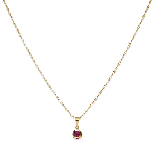 Collar con Colgante Sif en Oro 18k con Rubí