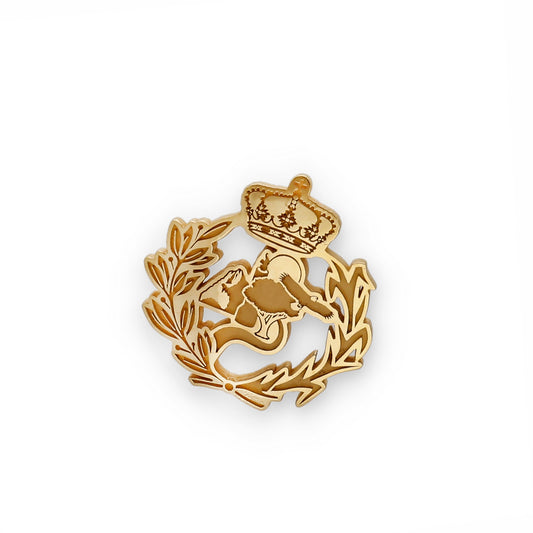 Pin Insignia Profesional de Ciencias Ambientales en Plata de Ley 925 Bañada en Oro de 18K