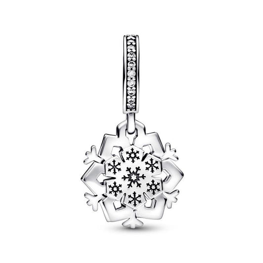 Charm Colgante Doble Copo de Nieve Brillante 792355C01