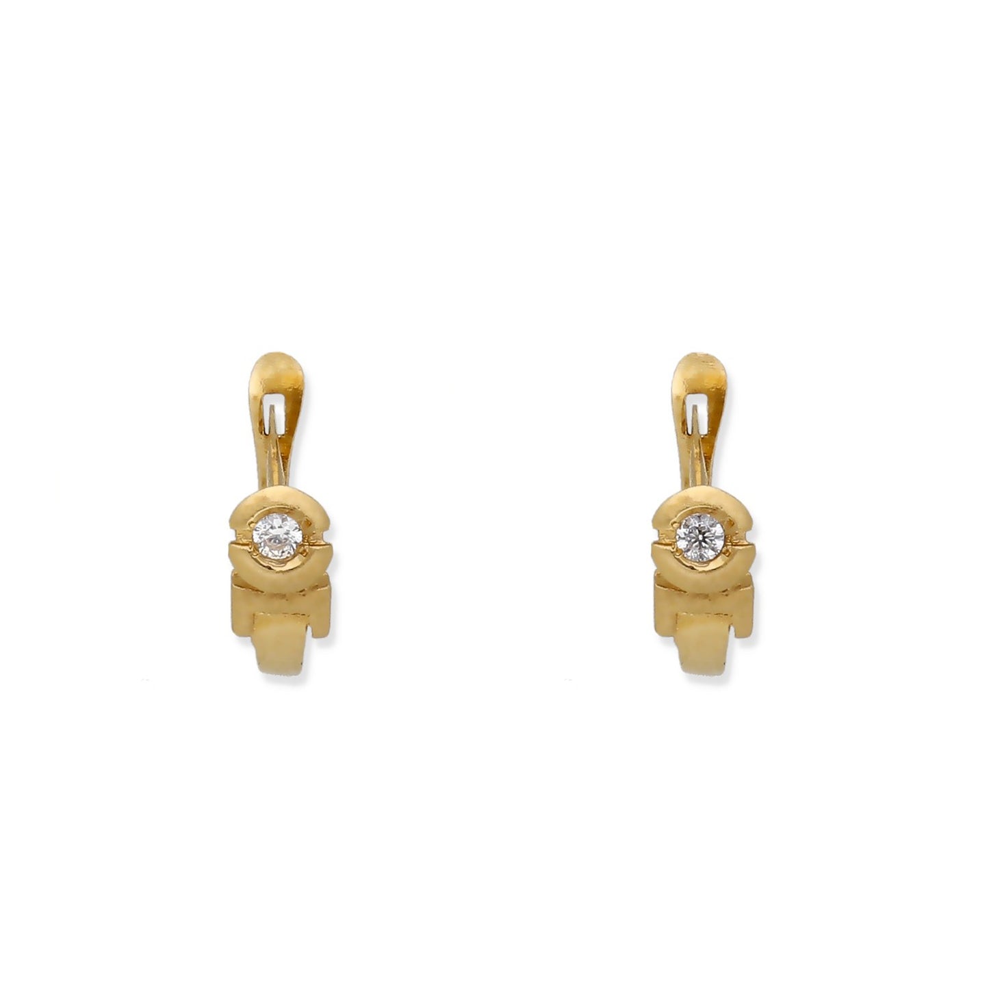 Pendientes Tunsak en Oro de 18K con Circonita Central