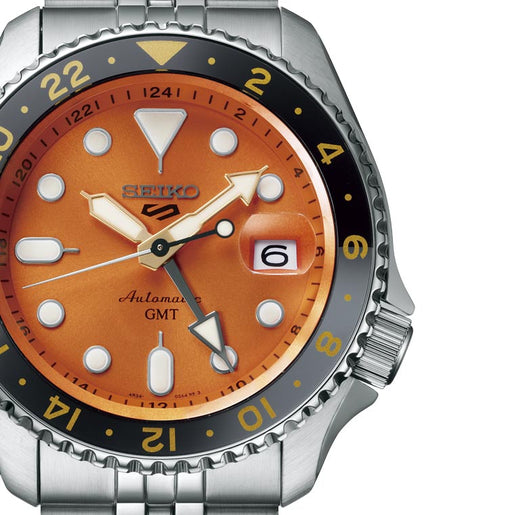 Reloj Seiko 5 Sports Style GMT Naranja SSK005K1