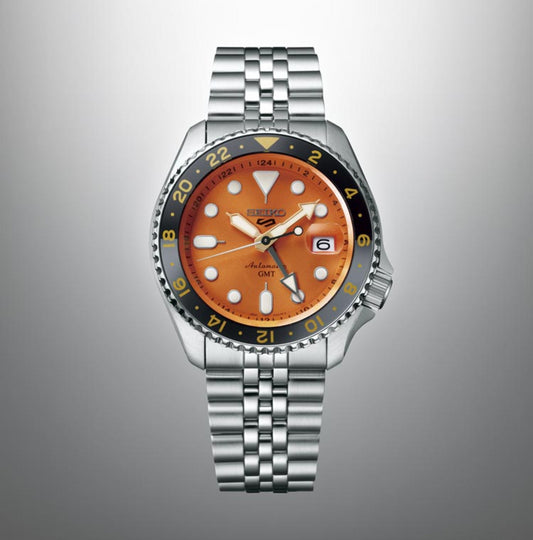 Reloj Seiko 5 Sports Style GMT Naranja SSK005K1