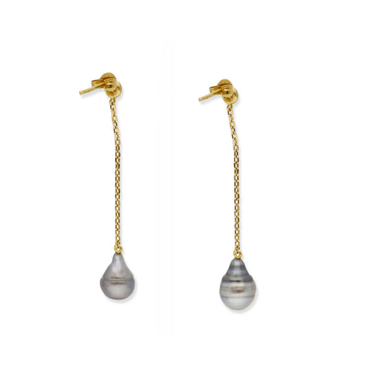 Pendientes Tulia en Oro 18k con Diamantes y Perlas Tahití