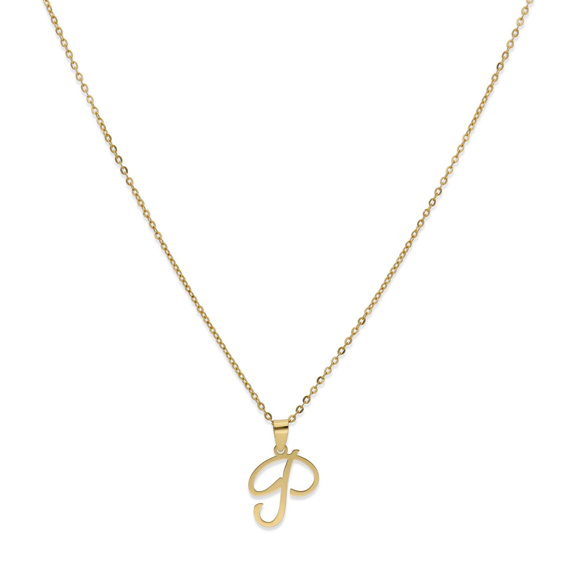 Colgante Inicial Inglesa en Oro 18K Modelo Kate con Cadena