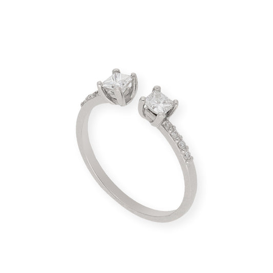 Anillo Uriel Oro Blanco 18k y Diamantes