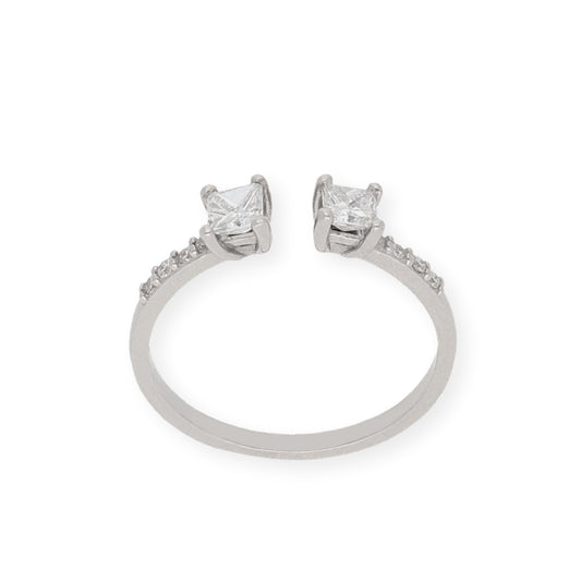 Anillo Uriel Oro Blanco 18k y Diamantes