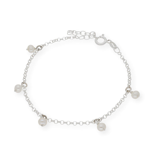 Pulsera de Perlas de Agua Dulce en Plata de Ley 925