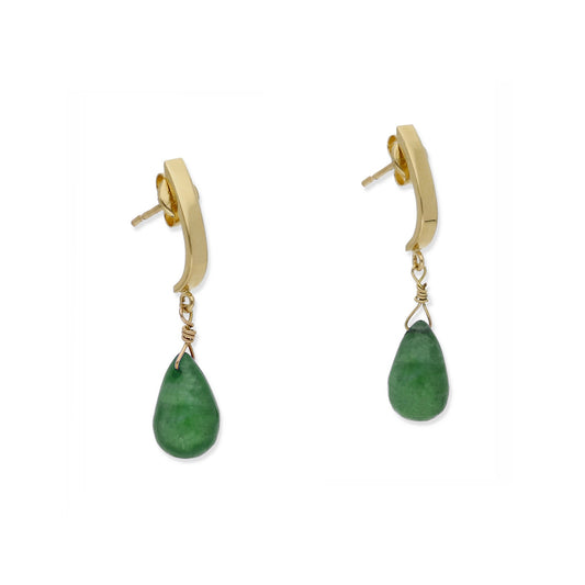 Pendientes Katia en Oro Amarillo 18K con Esmeraldas