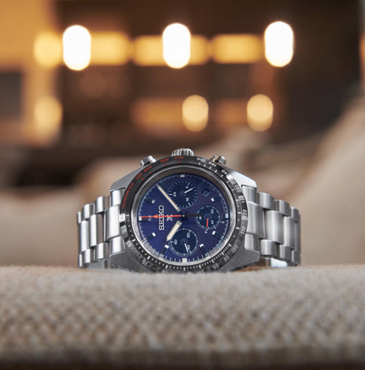 Reloj Seiko Prospex Speedtimer Crono Solar Azul SSC815P1
