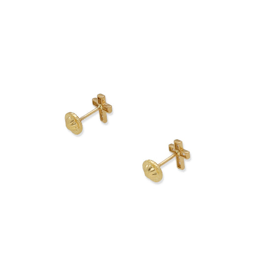 Pendientes Celeste en Oro Amarillo 18 K con Ciconitas