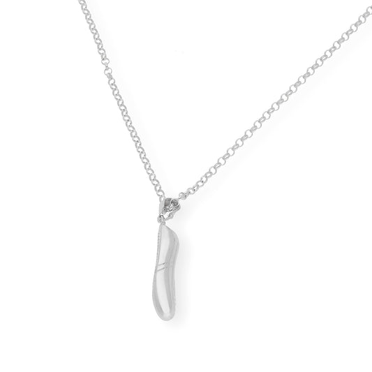 Collar con Colgante Zapatilla de Ballet en Plata de Ley 925