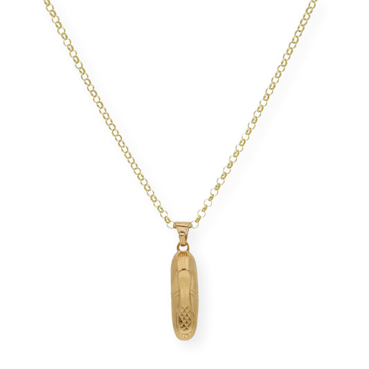 Collar con Colgante Zapatilla de Ballet en Plata de Ley 925 Bañada en Oro 18K