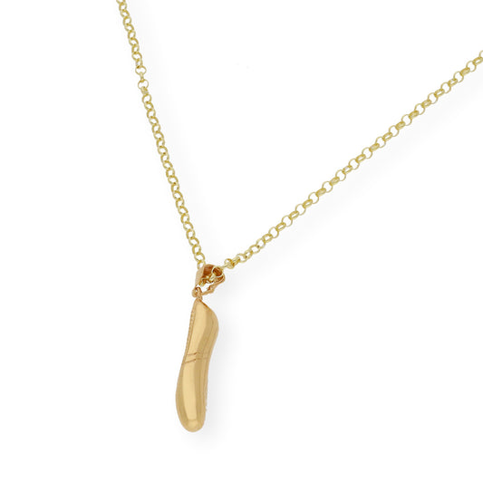 Collar con Colgante Zapatilla de Ballet en Plata de Ley 925 Bañada en Oro 18K