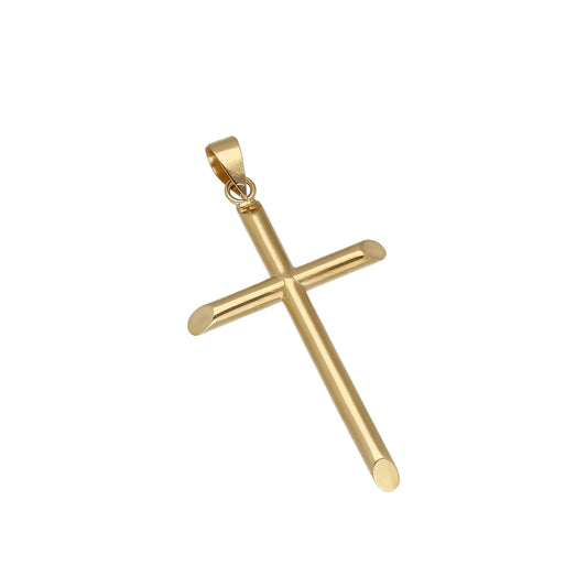 Cruz Lisa Mod Ortodoxa mediana en Oro 18k
