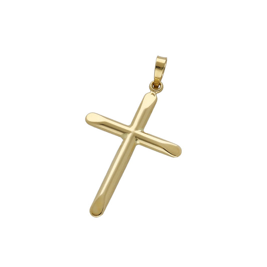 Cruz Lisa Tabular Puntas Planas Oro 18k