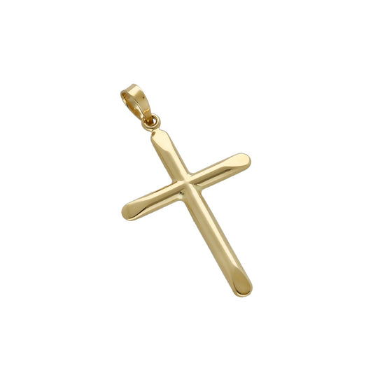 Cruz Lisa Tabular Puntas Planas Oro 18k