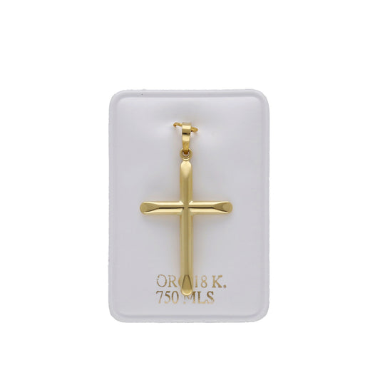 Cruz Lisa Tabular Puntas Planas Oro 18k