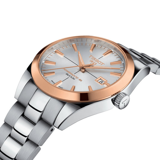 Reloj Tissot Gentleman Powermatic 80 Silicium Solid 18K Gold Bezel T927.407.41.031.00