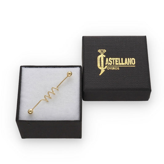 Piercing Barbell Industrial en Oro de Ley 18k con Espiral