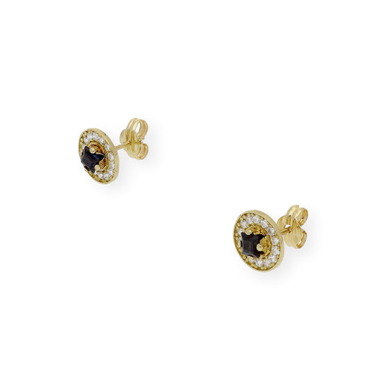 Pendientes de Oro con Diamantes y Zafiros