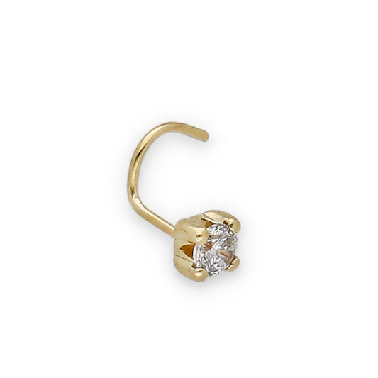 Piercing de Nariz en Oro de Ley 18k con Circonita 4.30mm