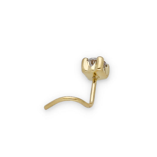 Piercing de Nariz en Oro de Ley 18k con Circonita 4.30mm