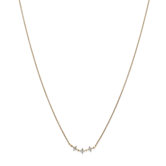 Collar Stellar en Oro de Ley y Circonitas Brillantes