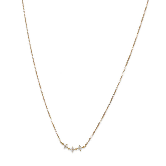 Collar Stellar en Oro de Ley y Circonitas Brillantes