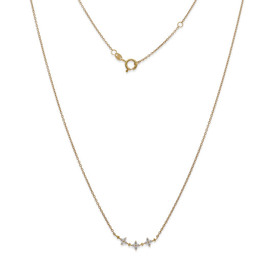 Collar Stellar en Oro de Ley y Circonitas Brillantes