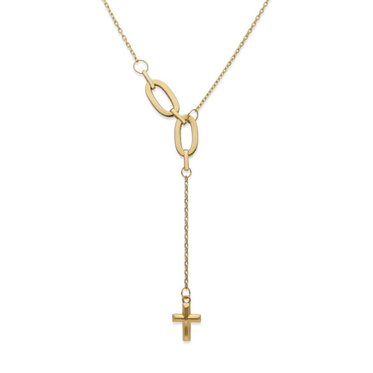 Collar con Cruz Colgante en Oro de Ley Modelo Lumiere