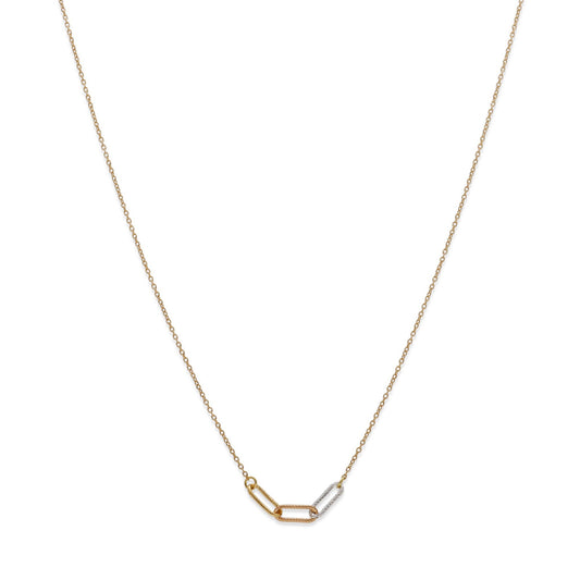 Collar de Eslabones Modelo Helle en Oro Bicolor