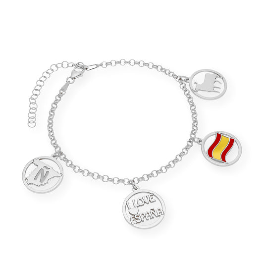 Pulsera Charms de España en Plata de Ley 925