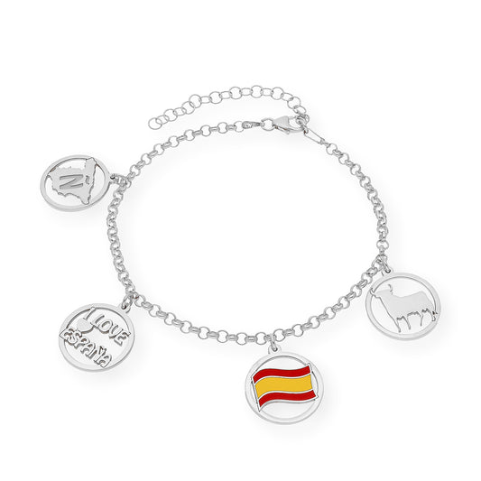Pulsera Charms de España en Plata de Ley 925