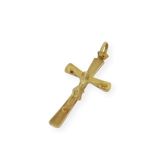 Cruz de Comunión con Cristo en Oro 18k