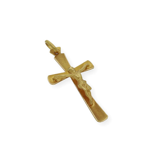 Cruz de Comunión con Cristo en Oro 18k