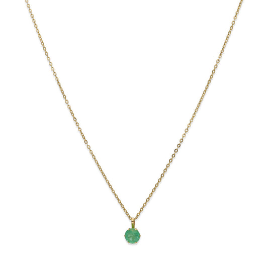 Collar con Colgante Deep en Oro de Ley 18K y Esmeralda