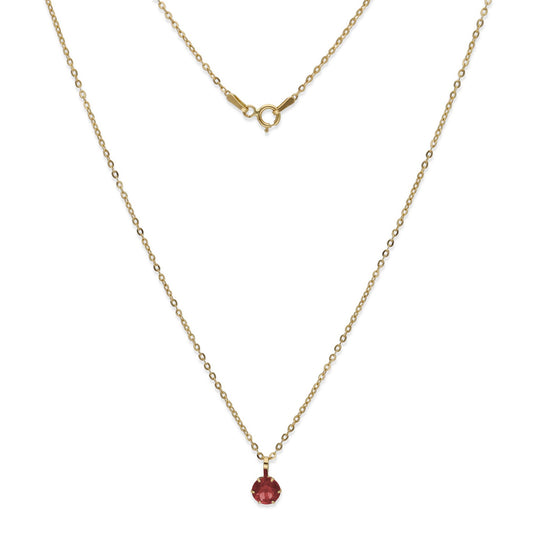 Collar con Colgante Deep en Oro de Ley 18K y Rubí