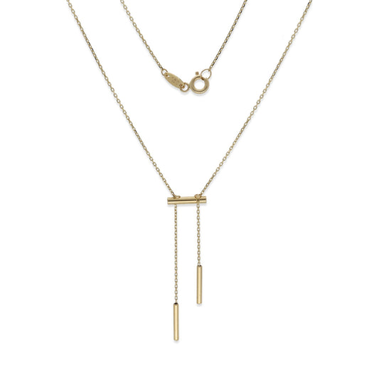 Collar Candles en Oro Amarillo y Circonita Brillante