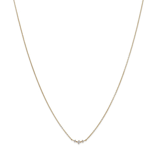 Collar de Oro con Circonitas Modelo Aurora