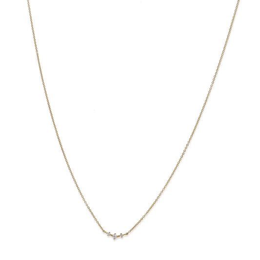 Collar de Oro con Circonitas Modelo Aurora