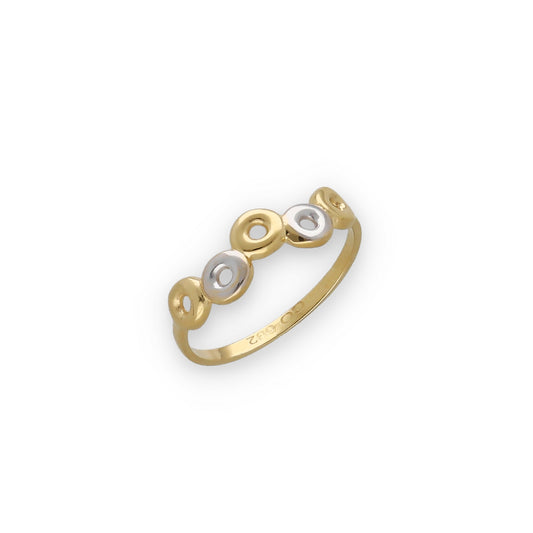 Anillo Cecille en Oro 18k Circulos infinitos