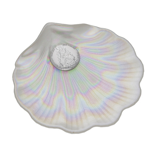 Concha de Bautismo Virgen del Rocío en Nácar y Plata Bilaminada