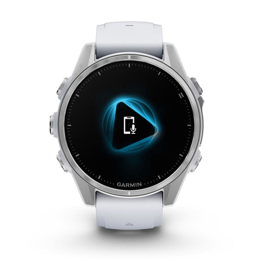 Reloj Garmin Fenix 8 - 43mm AMOLED Plata con Correa Blanca 010-02903-00