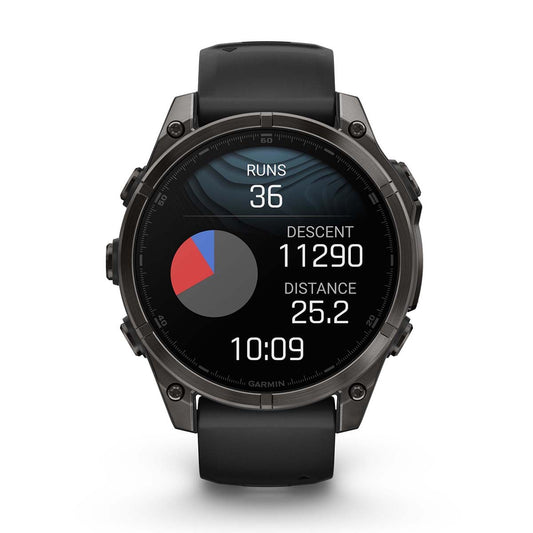 Reloj Garmin Fenix 8 - 47mm AMOLED Sapphire, Titanio DLC con Correa Negra/Gris 010-02904-21